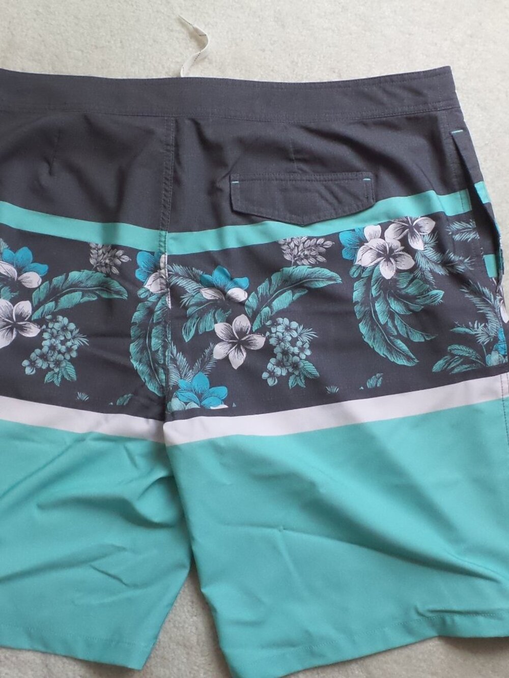 Goodfellow & Co Black and Teal Floral Men’s Swim Trunks